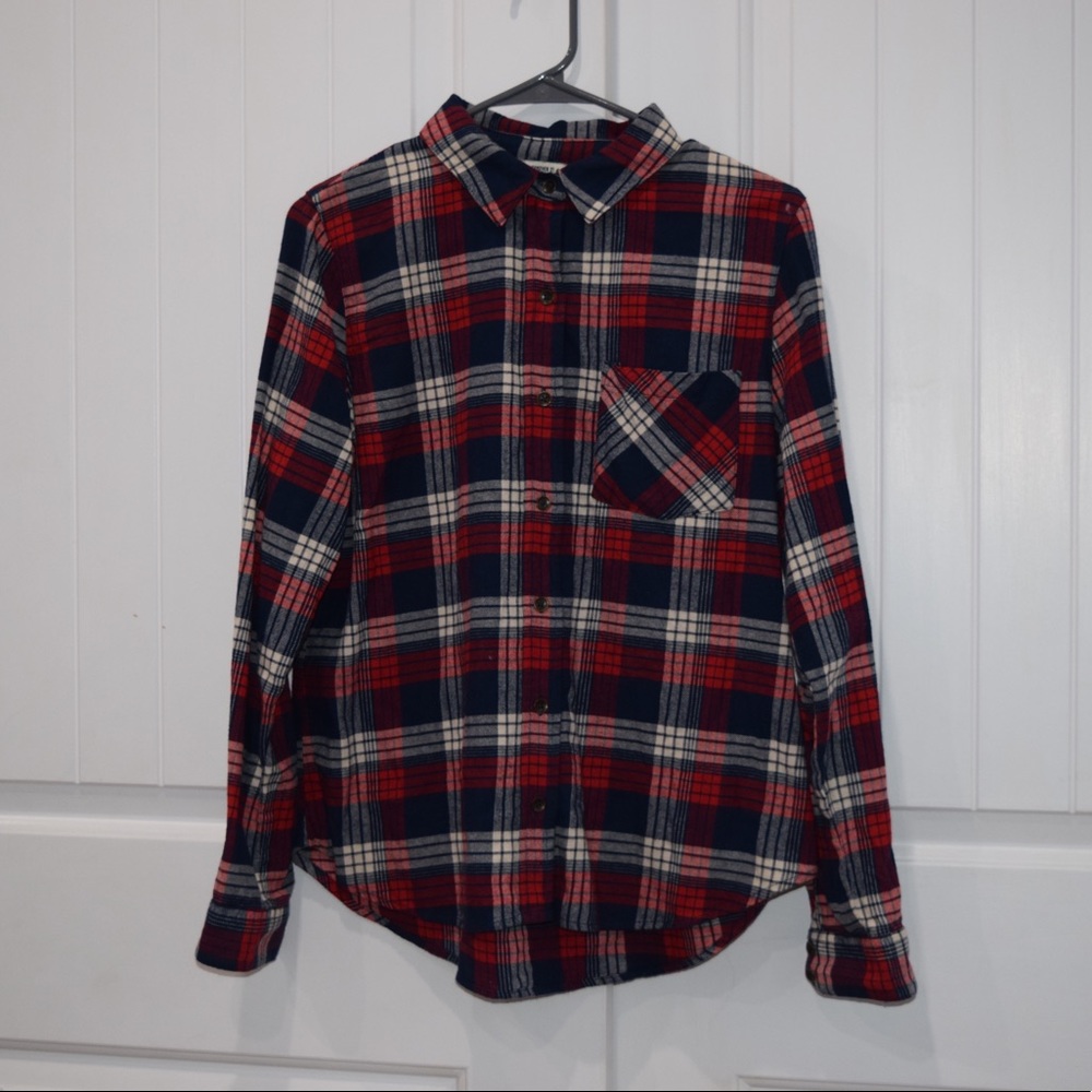 Red, white, blue flannel
